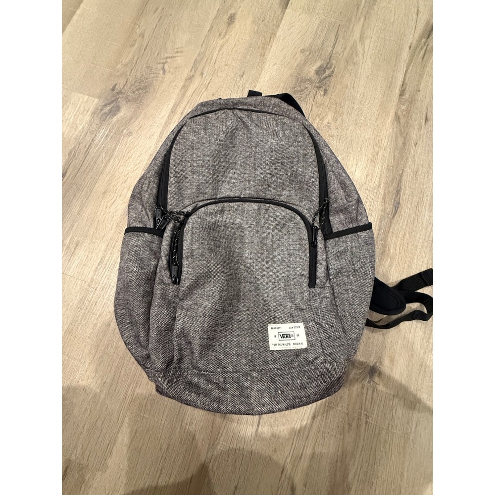 Vans Off The Wall Original Backpack Grey Heather Textured School Travel Bag